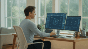 entrepreneur bureau domicile productivite