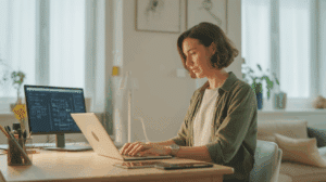 freelance professionnel laptop bureau