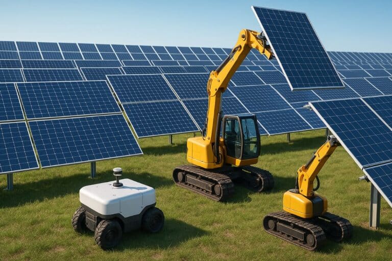 robots installation panneaux solaires