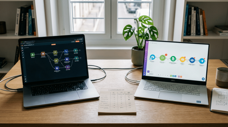 Comparatif n8n vs Make : coûts, flexibilité et maintenance