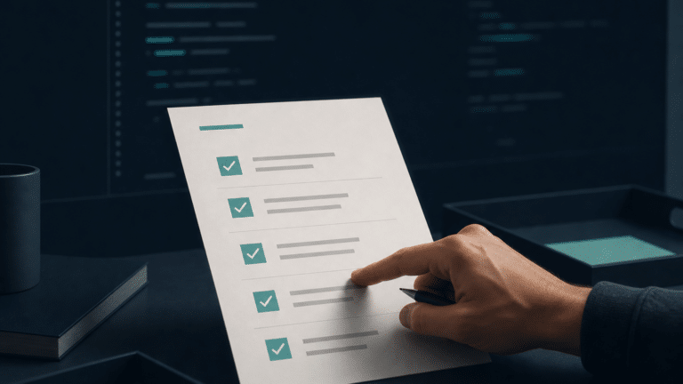 Checklist technique vérifiée dans une équipe qui utilise Claude Code