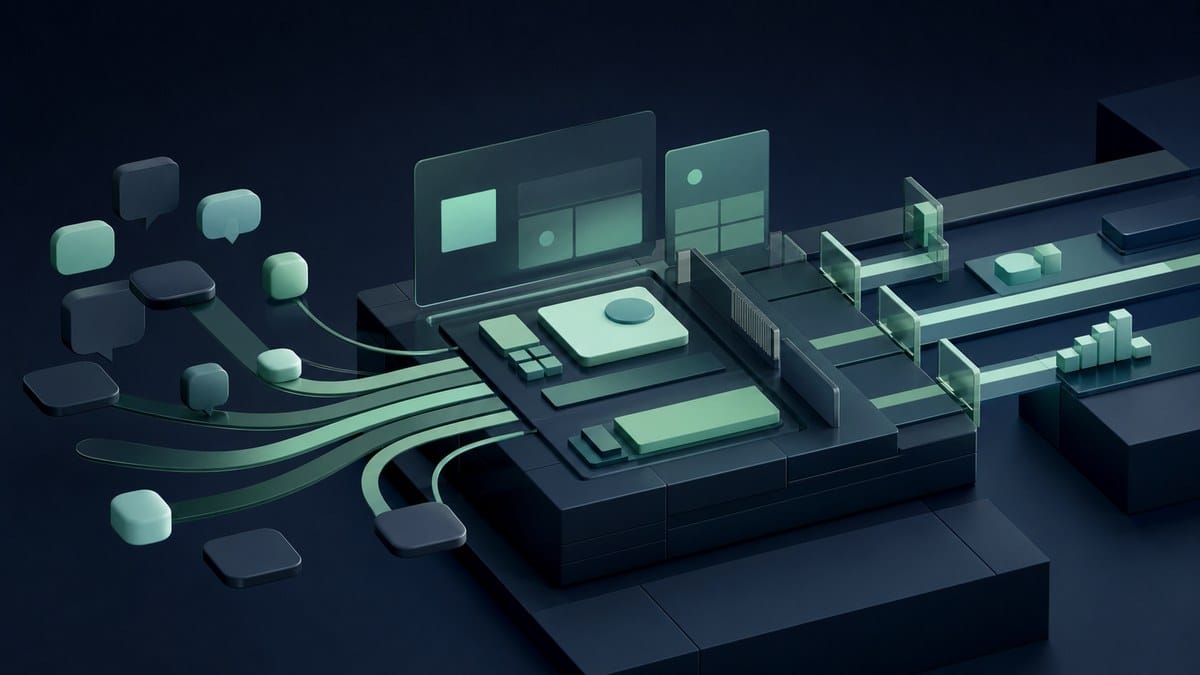 Illustration éditoriale Kavyro pour : Hermes vs chatbot : ce qui change dans une routine business
