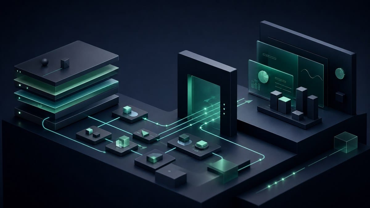 Illustration éditoriale Kavyro pour : Automatisation n8n + Hermes : qui fait quoi dans une stack simple