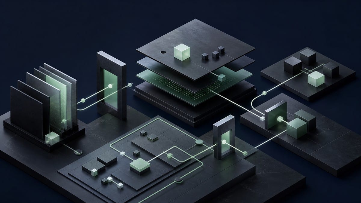 Illustration éditoriale Kavyro pour : Architecture cible d’un second cerveau avec équipe d’agents IA
