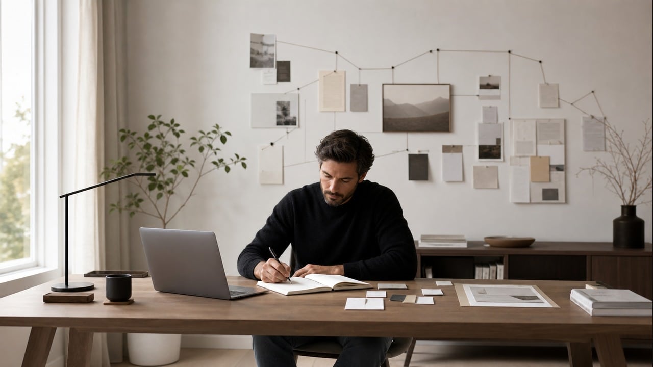 Illustration d’un système de notes clair pour solopreneur.