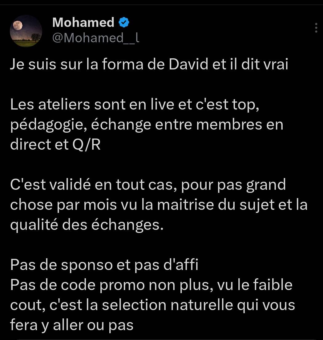Témoignage Twitter de Mohamed sur Kavyro Premium