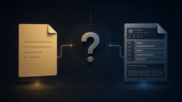 Choix entre un prompt réutilisable (note) et un skill Hermes (document structuré), avec une balance d'évaluation au centre