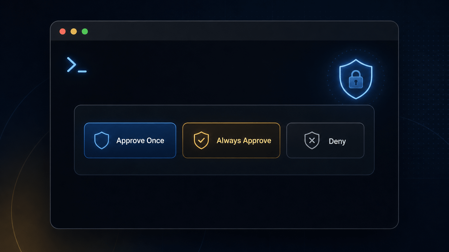 Interface d'approbation de commande dangereuse dans Hermes Agent